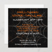 Uitnodiging van Spiderweb Halloween Party (Voorkant / Achterkant)