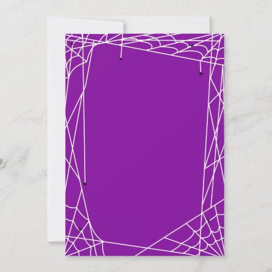 Uitnodiging van Spiderweb Halloween Party (Achterkant)