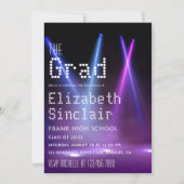 Uitnodiging van Stage Lights Graduation Party (Voorkant)