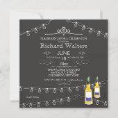 Uitnodiging van strung-lampjes- en bierscholingspa (Voorkant)