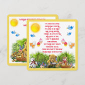 Uitnodiging van Teddy Bears voor Picnic (Voorkant / Achterkant)