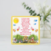 Uitnodiging van Teddy Bears voor Picnic (Staand voorkant)