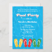 Uitnodiging van teenslippers- en waterpools (Voorkant)