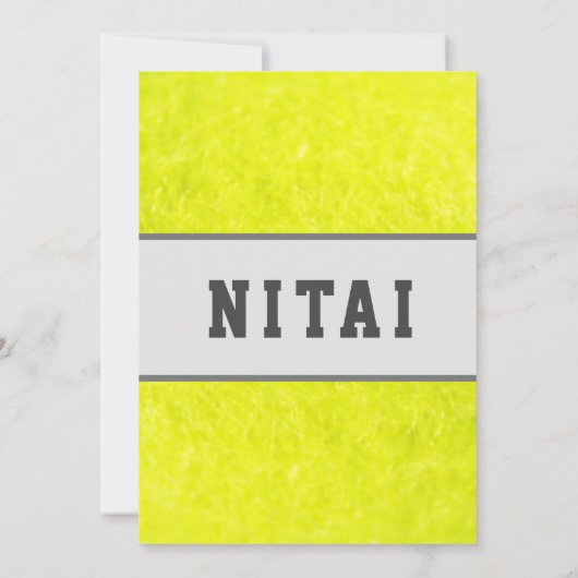 Uitnodiging van Tennis Fuzzies (Achterkant)