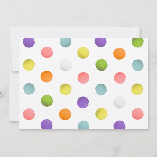 Uitnodiging van Tennis Party (Achterkant)