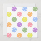 Uitnodiging van Tennis Party (Achterkant)