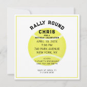 Uitnodiging van Tennis Party (Voorkant)