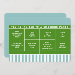 Uitnodiging van Tennis Party