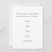 Uitnodiging van Tennis Party (Achterkant)