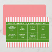 Uitnodiging van Tennis Party (Voorkant / Achterkant)