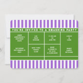 Uitnodiging van Tennis Party (Voorkant)