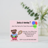 Uitnodiging van Tennis Party (Staand voorkant)