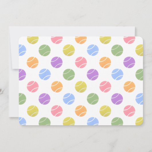 Uitnodiging van Tennis Party (Achterkant)