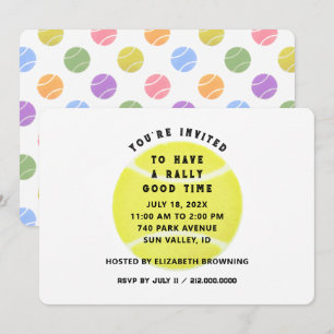 Uitnodiging van Tennis Party