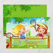 Uitnodiging van Tennis Tots (Voorkant / Achterkant)