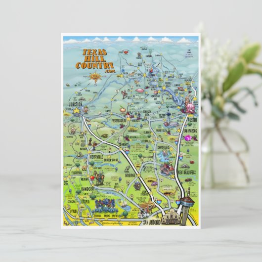 Uitnodiging van Texas Hill Country (Staand voorkant)