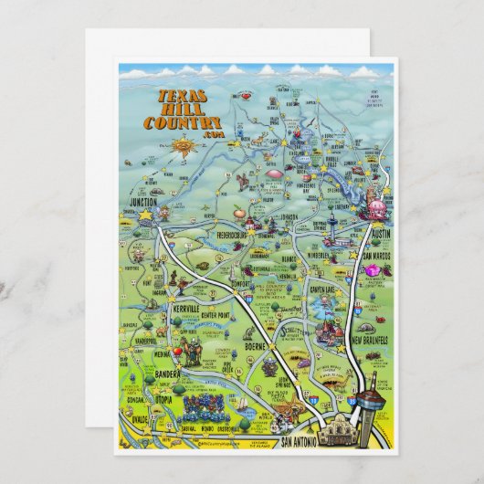 Uitnodiging van Texas Hill Country (Voorkant / Achterkant)