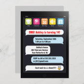 Uitnodiging van textielpartij (Voorkant / Achterkant)