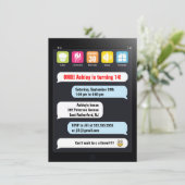 Uitnodiging van textielpartij (Staand voorkant)