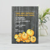 Uitnodiging van Thanksgiving-binnenpartij - Pompoe (Staand voorkant)