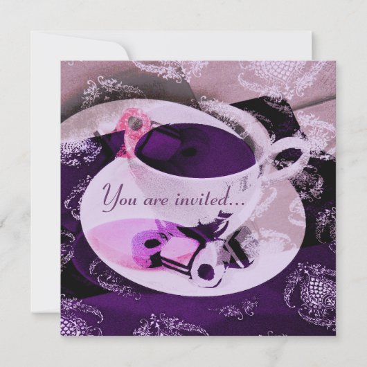 uitnodiging van theepartijtheer (Voorkant)