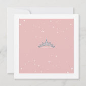  uitnodiging van Tiara Princess Birthday (Achterkant)