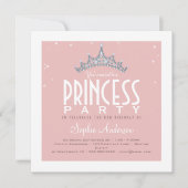  uitnodiging van Tiara Princess Birthday (Voorkant)