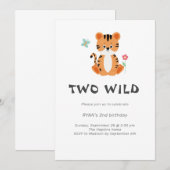 Uitnodiging van Tiger Birthday (Voorkant / Achterkant)