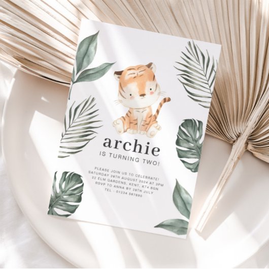 Uitnodiging van Tiger Birthday