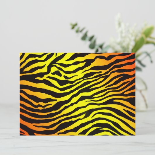 Uitnodiging van tijgerstapes (Staand voorkant)