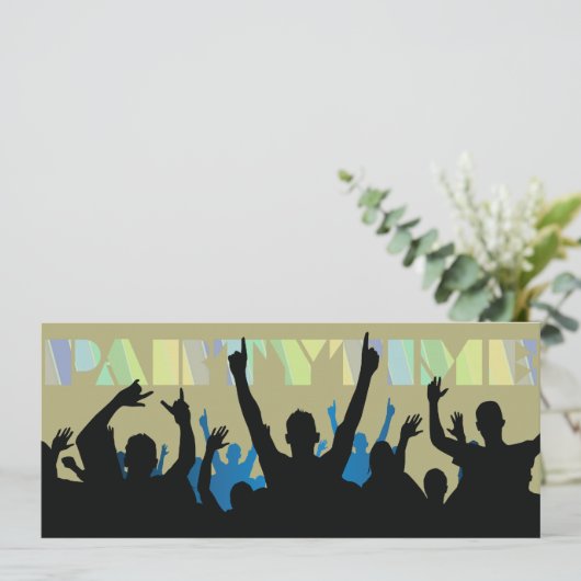 Uitnodiging van Time Silhouettes (Staand voorkant)