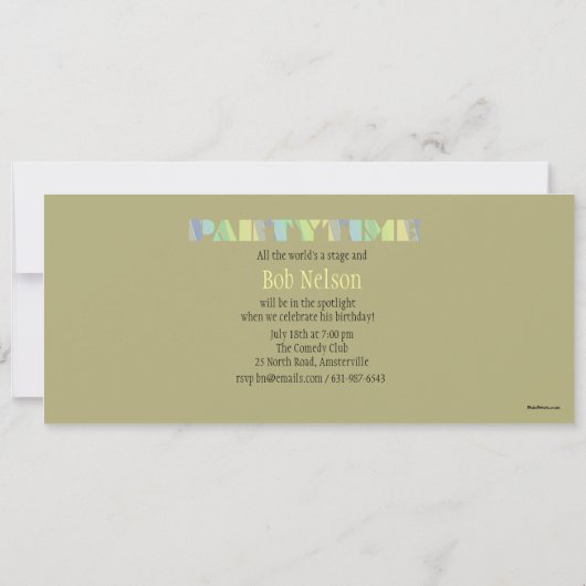 Uitnodiging van Time Silhouettes (Achterkant)