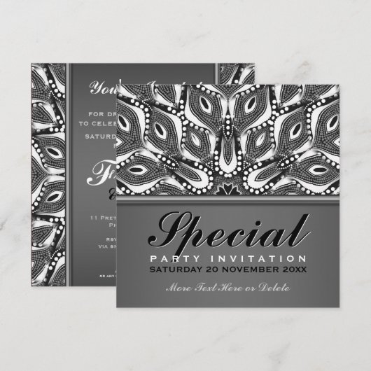 Uitnodiging van Tribal Serpent Special Event Party (Voorkant / Achterkant)