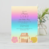 Uitnodiging van Tropical Hawaiian Luau (Staand voorkant)