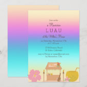 Uitnodiging van Tropical Hawaiian Luau (Voorkant / Achterkant)