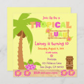 Uitnodiging van Tropical Luau (Voorkant / Achterkant)