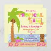 Uitnodiging van Tropical Luau (Voorkant / Achterkant)