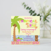 Uitnodiging van Tropical Luau (Staand voorkant)