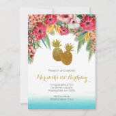 Uitnodiging van Tropical Summer Birthday (Voorkant)