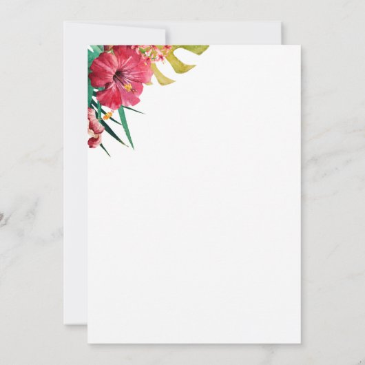 Uitnodiging van Tropical Summer Birthday (Achterkant)