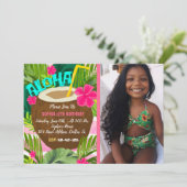 Uitnodiging van Tropische Aloha Birthday (Staand voorkant)