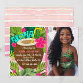 Uitnodiging van Tropische Aloha Birthday (Voorkant / Achterkant)