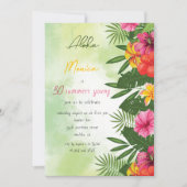 Uitnodiging van Tropische Aloha Birthday (Voorkant)