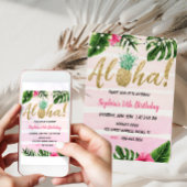 Uitnodiging van Tropische Aloha Birthday Hawaiian