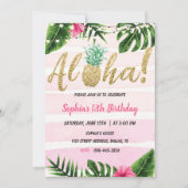 Uitnodiging van Tropische Aloha Birthday Hawaiian (Voorkant)