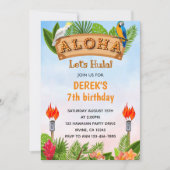Uitnodiging van Tropische Aloha Parrots Birthday (Voorkant)