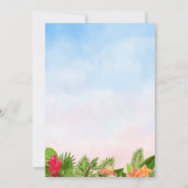 Uitnodiging van Tropische Aloha Parrots Birthday (Achterkant)