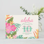 Uitnodiging van tropische bloemen (Staand voorkant)