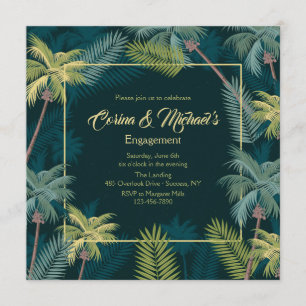 Uitnodiging van tropische palmen