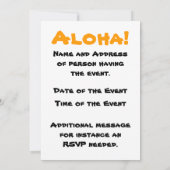 Uitnodiging van Tropische Partij (Achterkant)